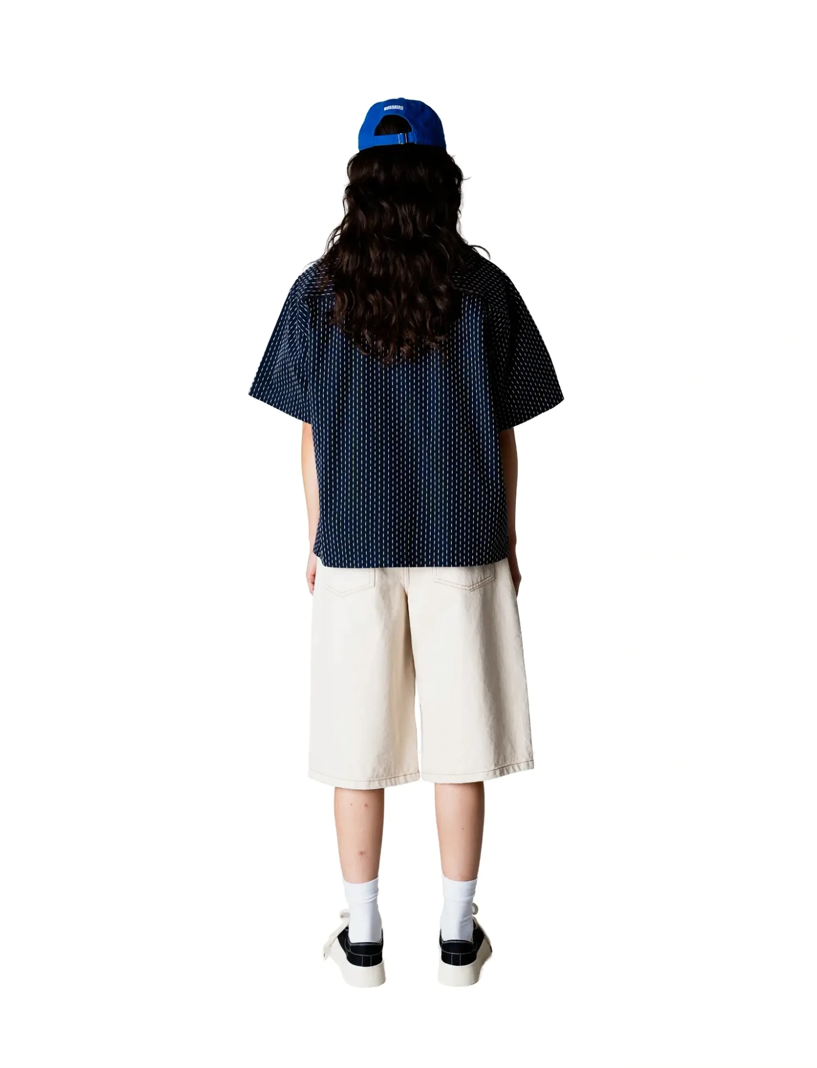 Woodbird - WBLuna Shiko Shirt - kortærmede skjorter - dark navy - 4
