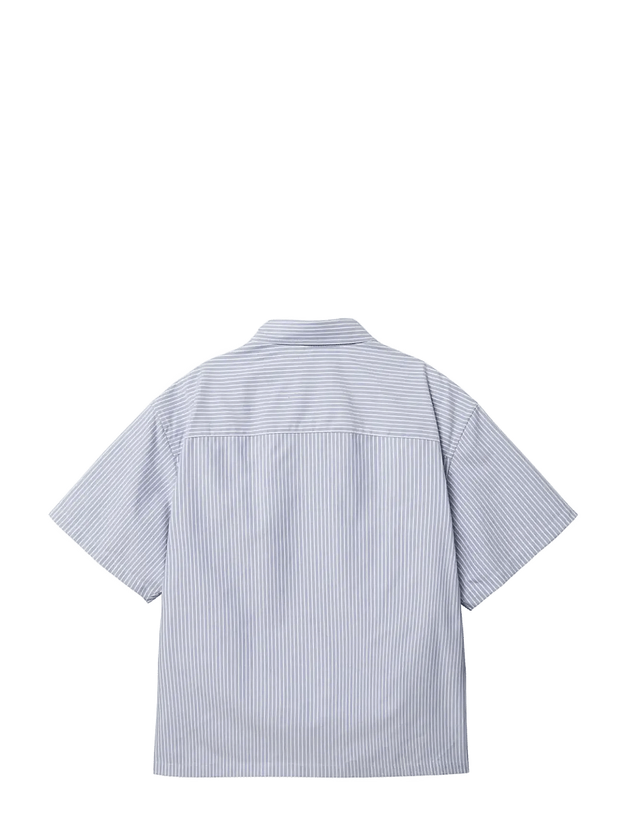 Woodbird - WBLuna Ox Flower Shirt - kurzärmlige hemden - blue stripe - 2