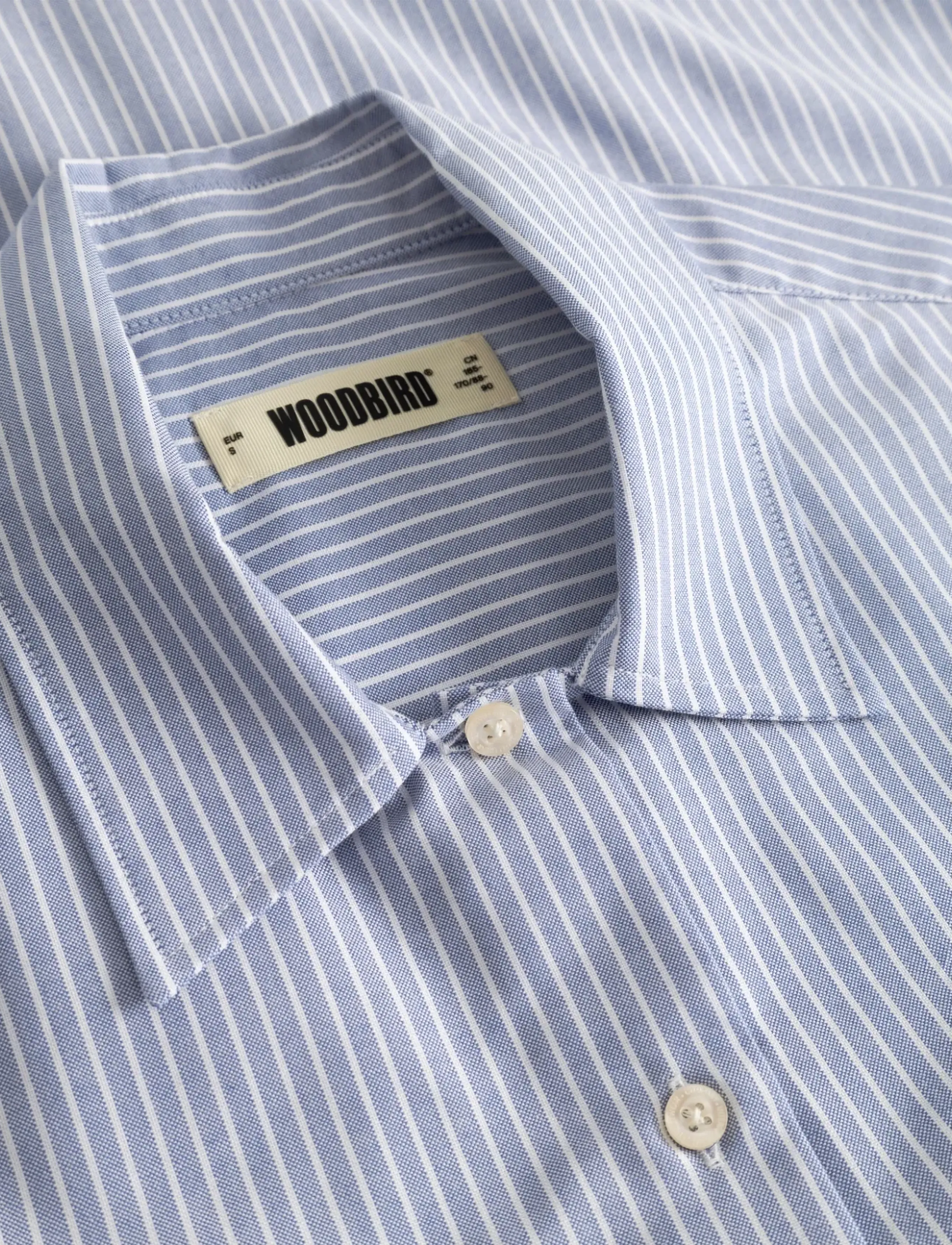 Woodbird - WBLuna Ox Flower Shirt - kortærmede skjorter - blue stripe - 5