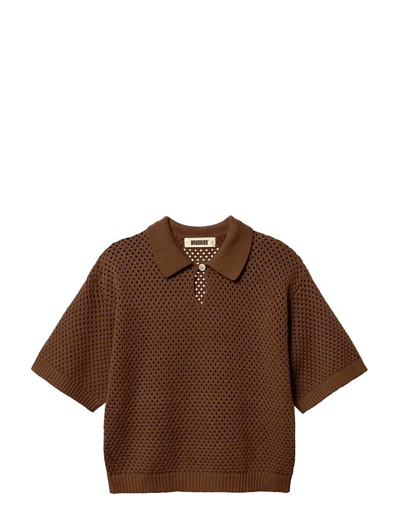 Woodbird - WBDashy Crade Polo - poloshirts - mid brown - 0