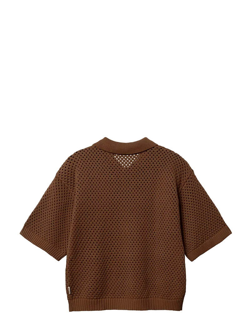 Woodbird - WBDashy Crade Polo - poloshirts - mid brown - 1