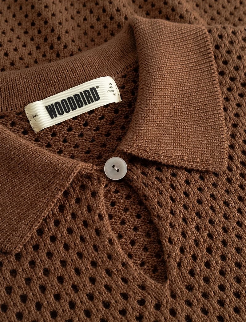 Woodbird - WBDashy Crade Polo - poloshirts - mid brown - 2
