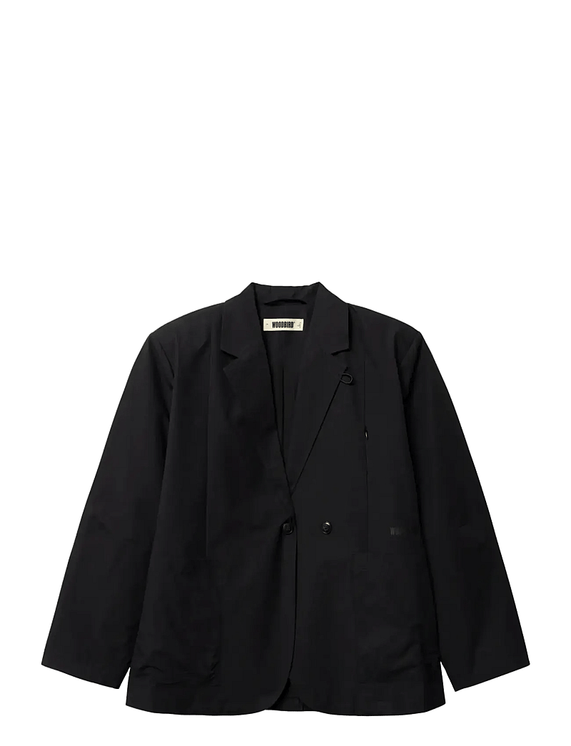 Woodbird - WBGing Paper Blazer Jacket - einreihige blazer - black - 1