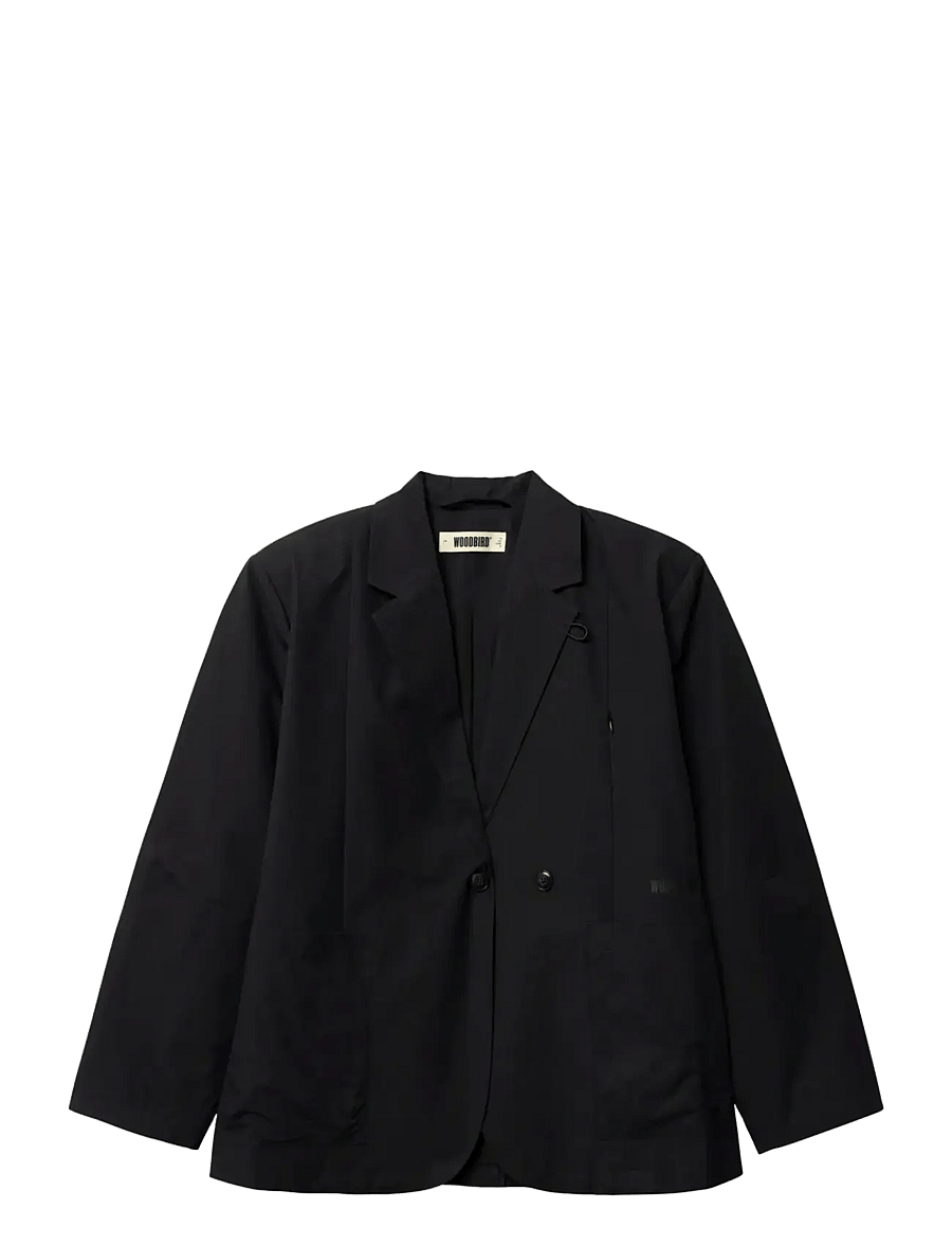 Woodbird - WBGing Paper Blazer Jacket - einreihige blazer - black - 1