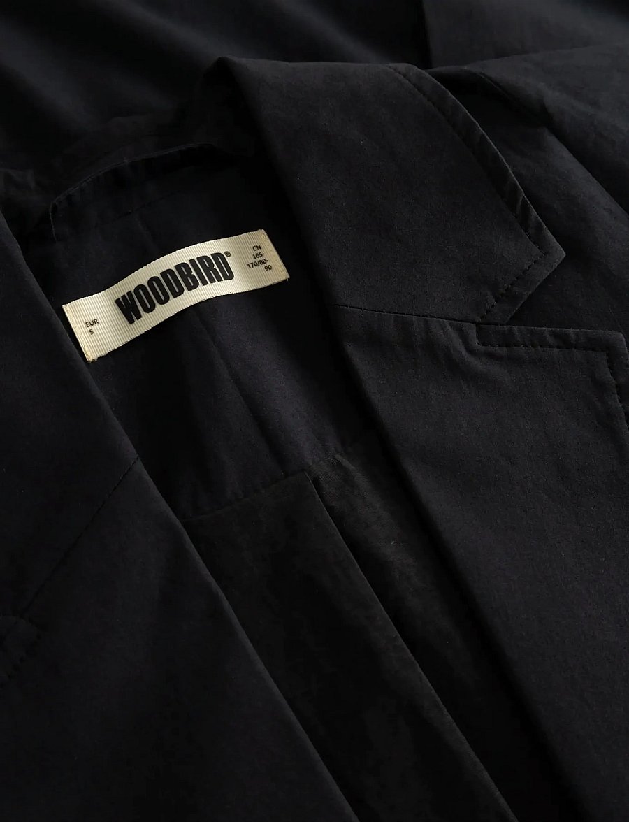 Woodbird - WBGing Paper Blazer Jacket - einreihige blazer - black - 5