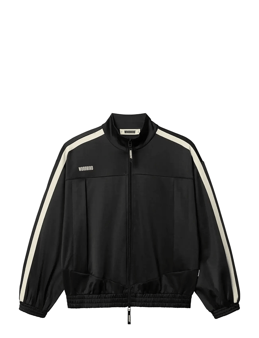 Woodbird - WBPoke Track Jacket - vårjackor - black - 0