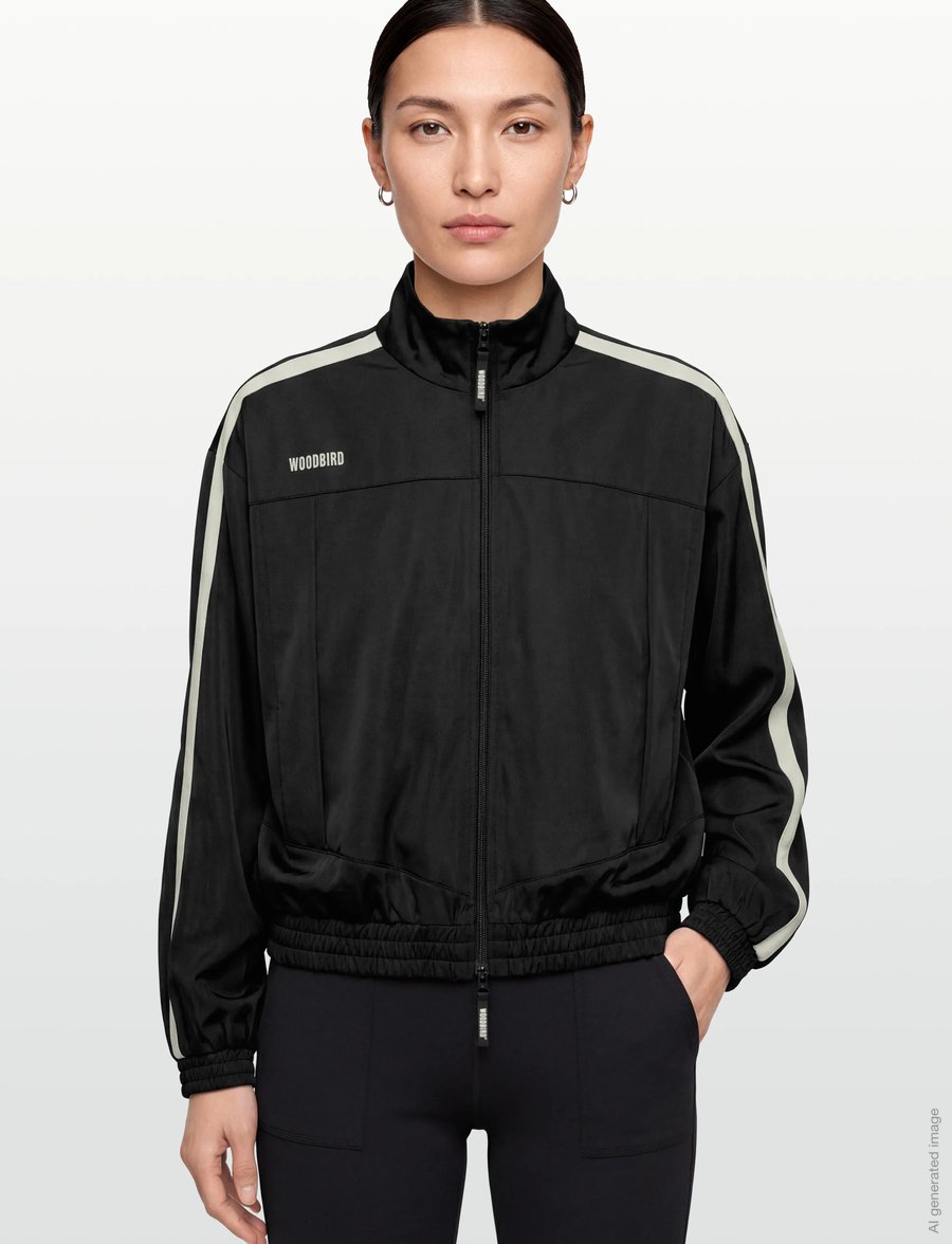 Woodbird - WBPoke Track Jacket - frühlingsjacken - black - 3
