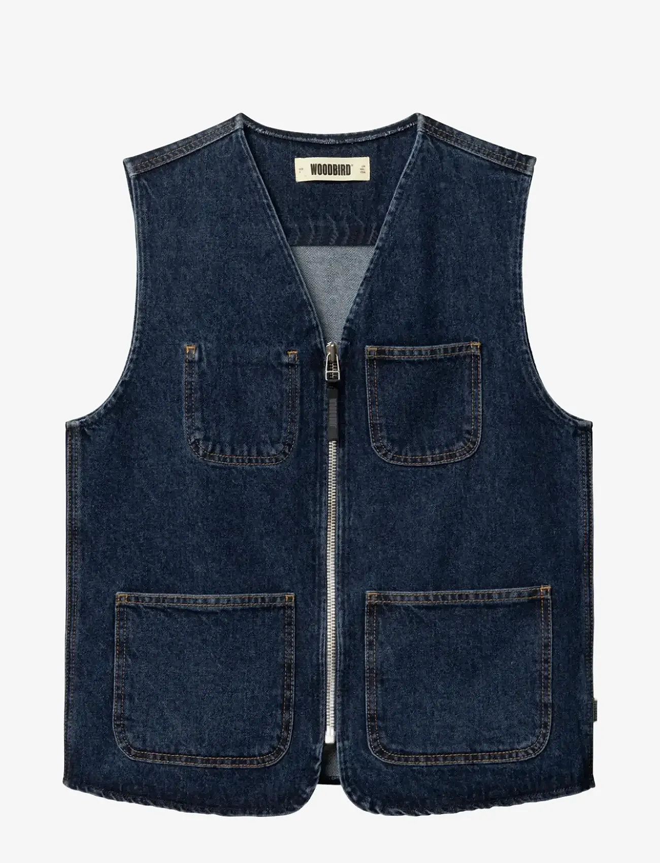 Woodbird - WBRachel 90's Denim Vest - jeansvästar - dark blue - 1