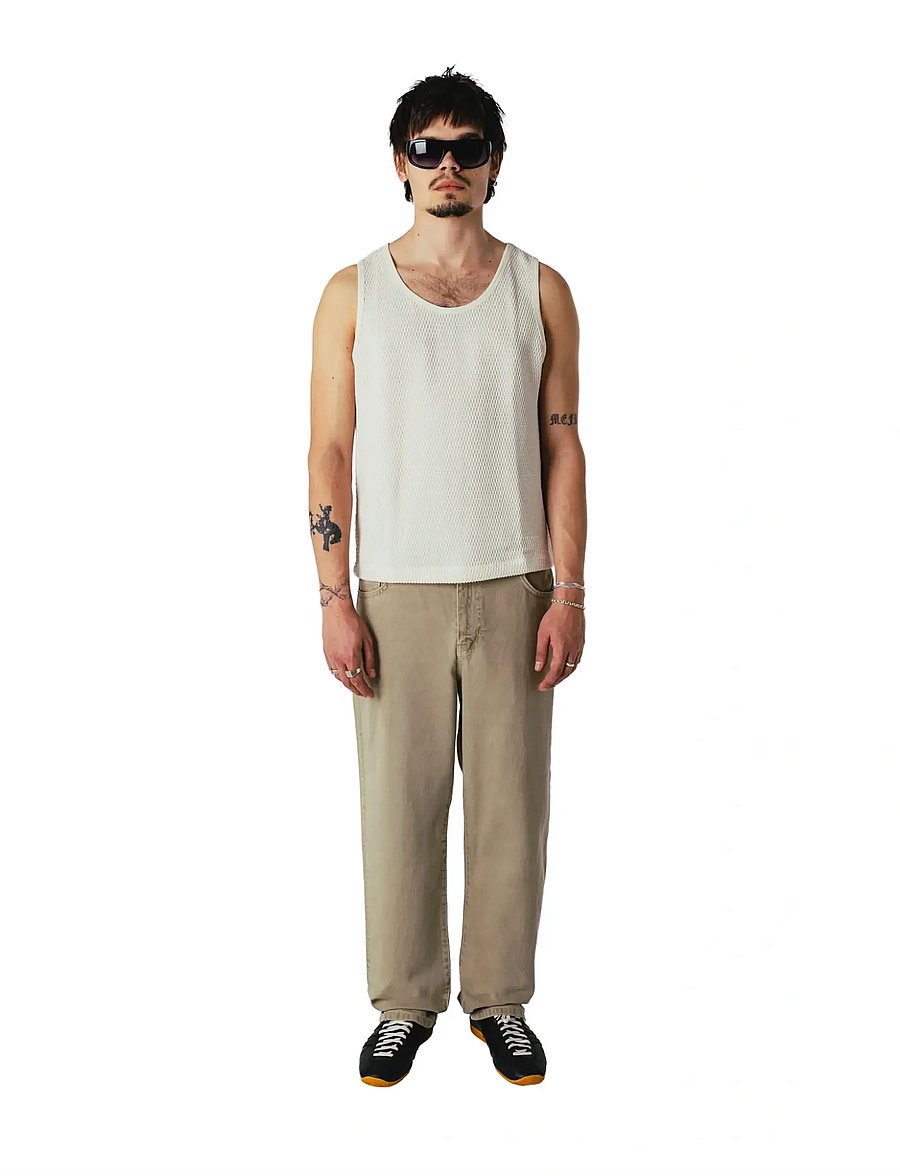 Woodbird - WBLeroy Base Jeans - alt kitsenevad teksad - sand - 0