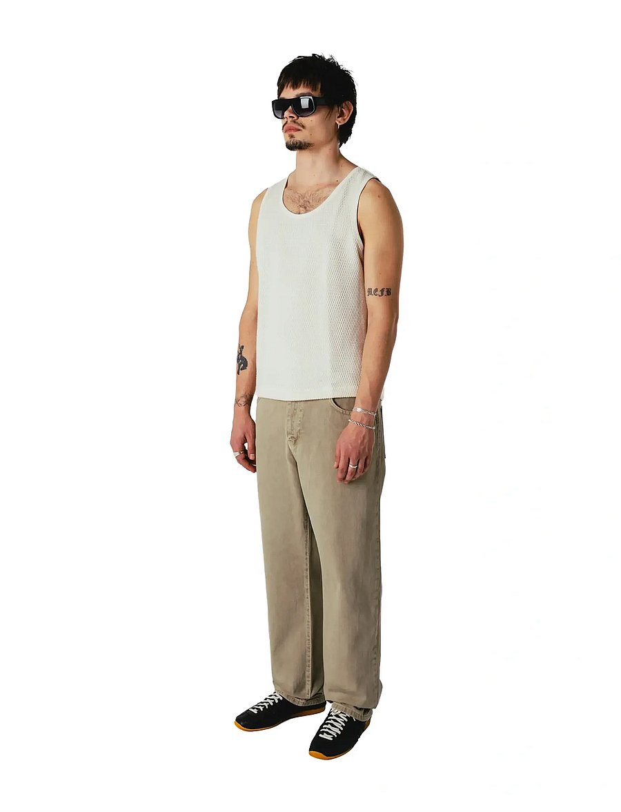 Woodbird - WBLeroy Base Jeans - alt kitsenevad teksad - sand - 3