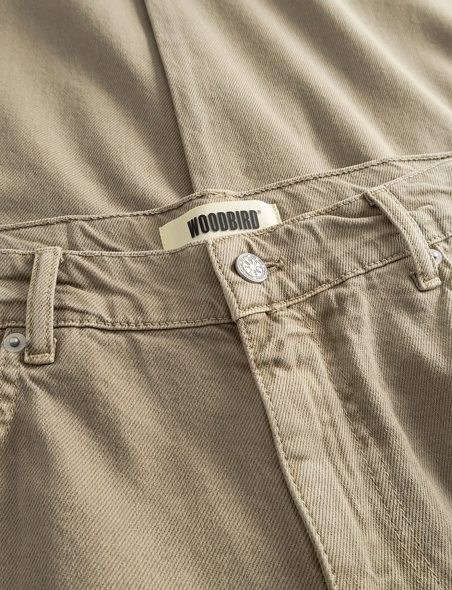 Woodbird - WBLeroy Base Jeans - alt kitsenevad teksad - sand - 5