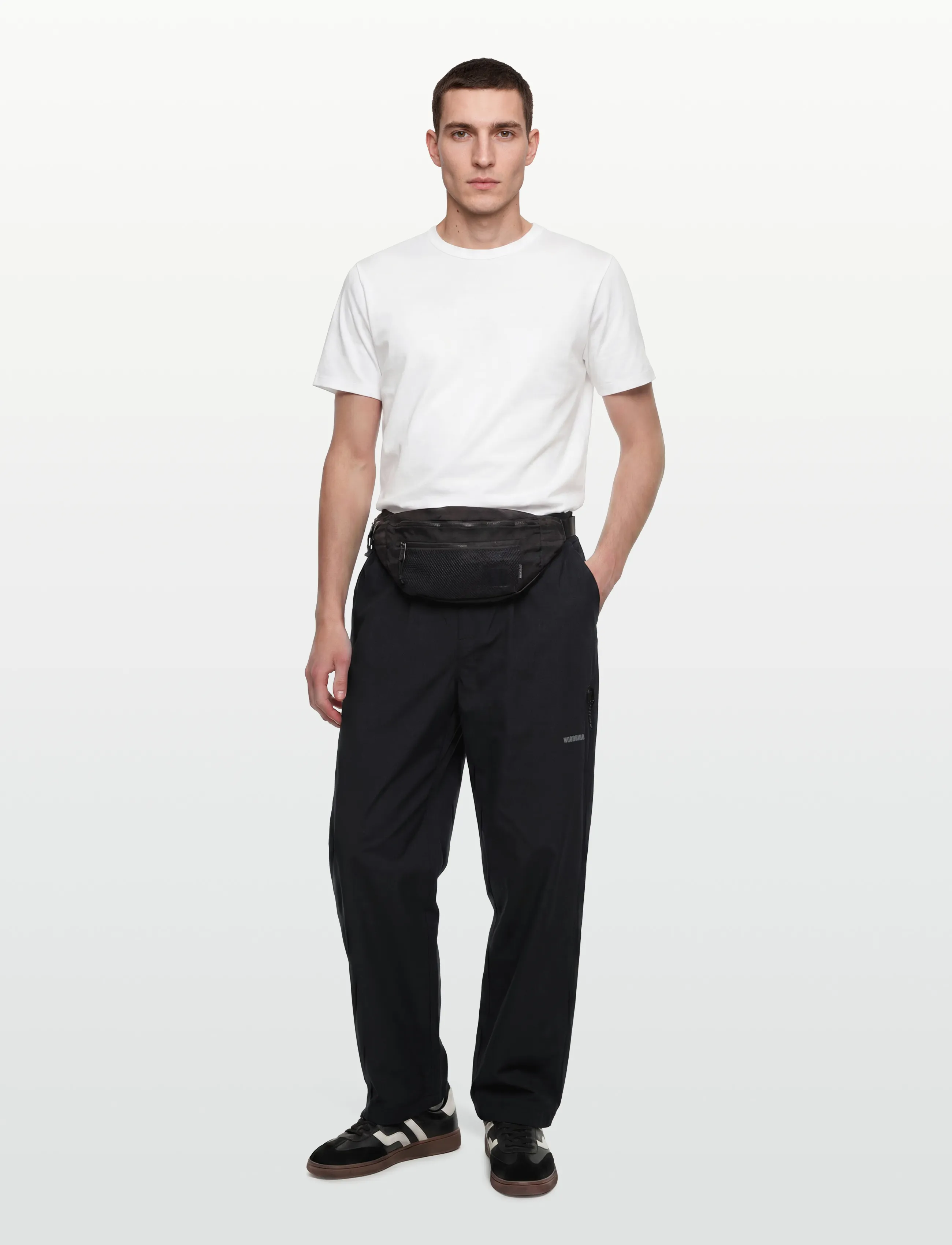 Woodbird Wbnoul Paper Pants, M/FREE, Black, Bukser > Afslappet, Herre