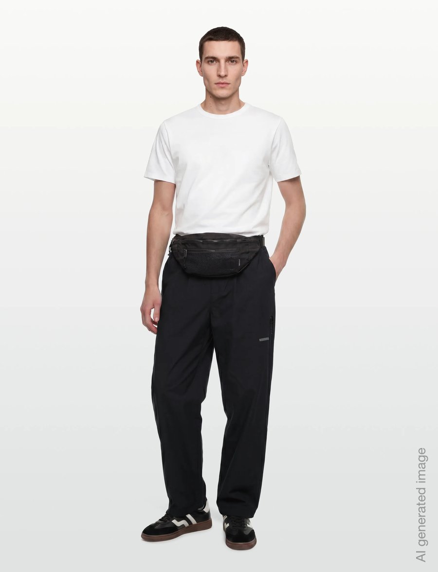 Woodbird - WBNoul Paper Pants - casual bukser - black - 0