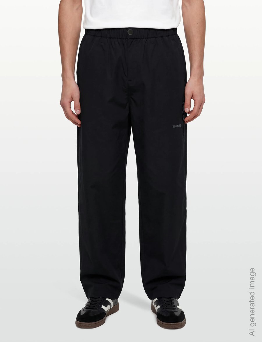 Woodbird - WBNoul Paper Pants - casual bukser - black - 3
