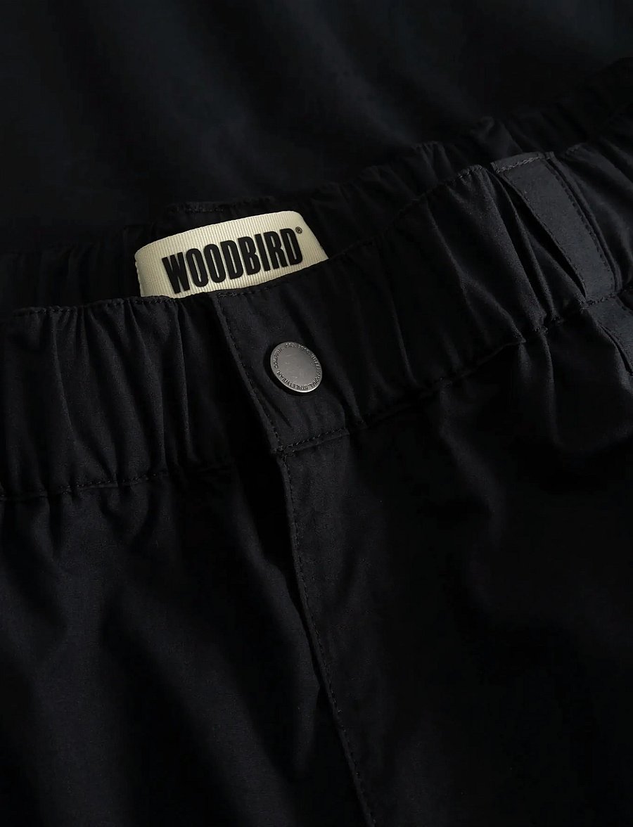 Woodbird - WBNoul Paper Pants - casual bukser - black - 5
