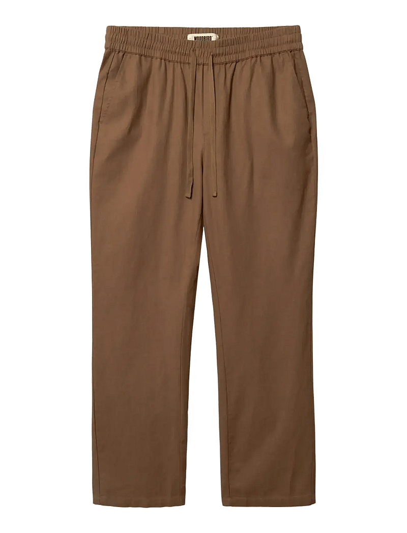 Woodbird - WBEik Linen Pant - leinenhosen - brown - 1
