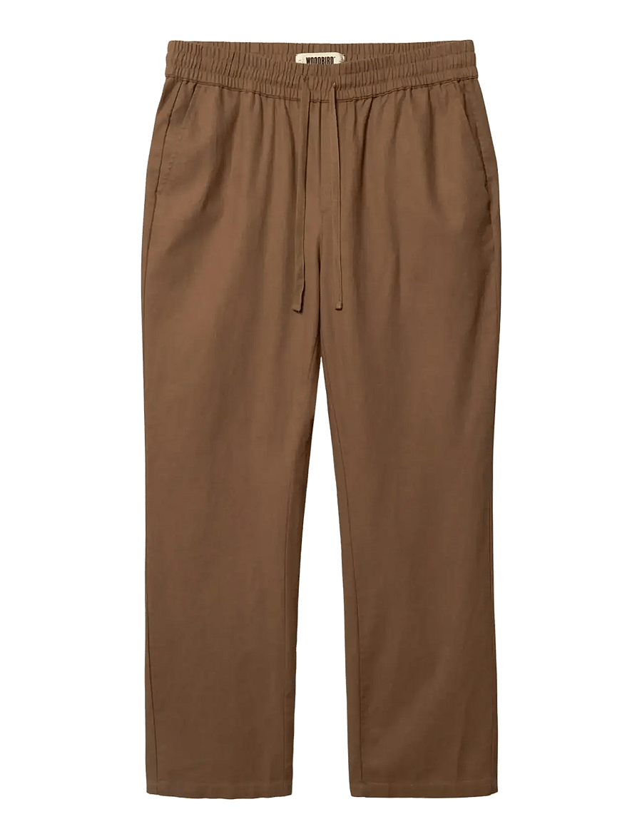 Woodbird - WBEik Linen Pant - linased püksid - brown - 1