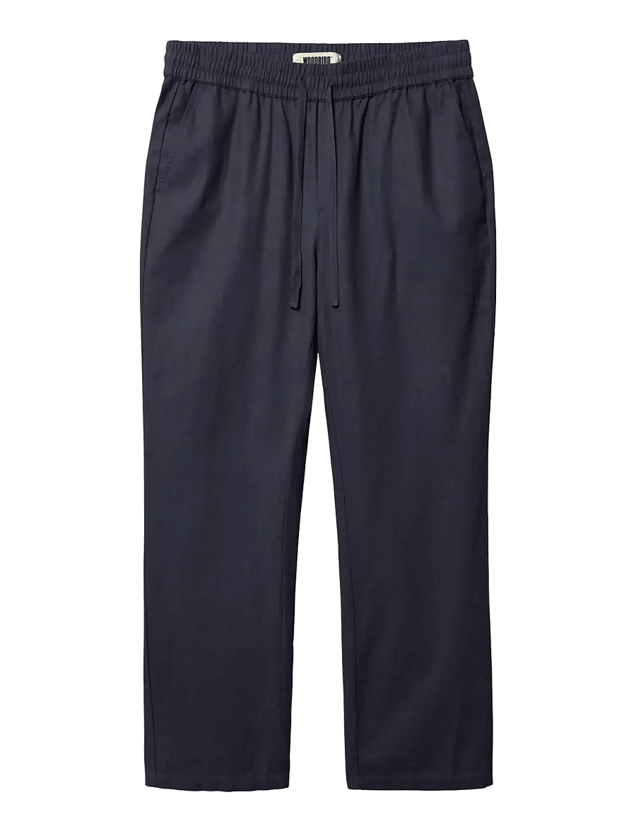 Woodbird - WBEik Linen Pant - leinenhosen - navy - 1
