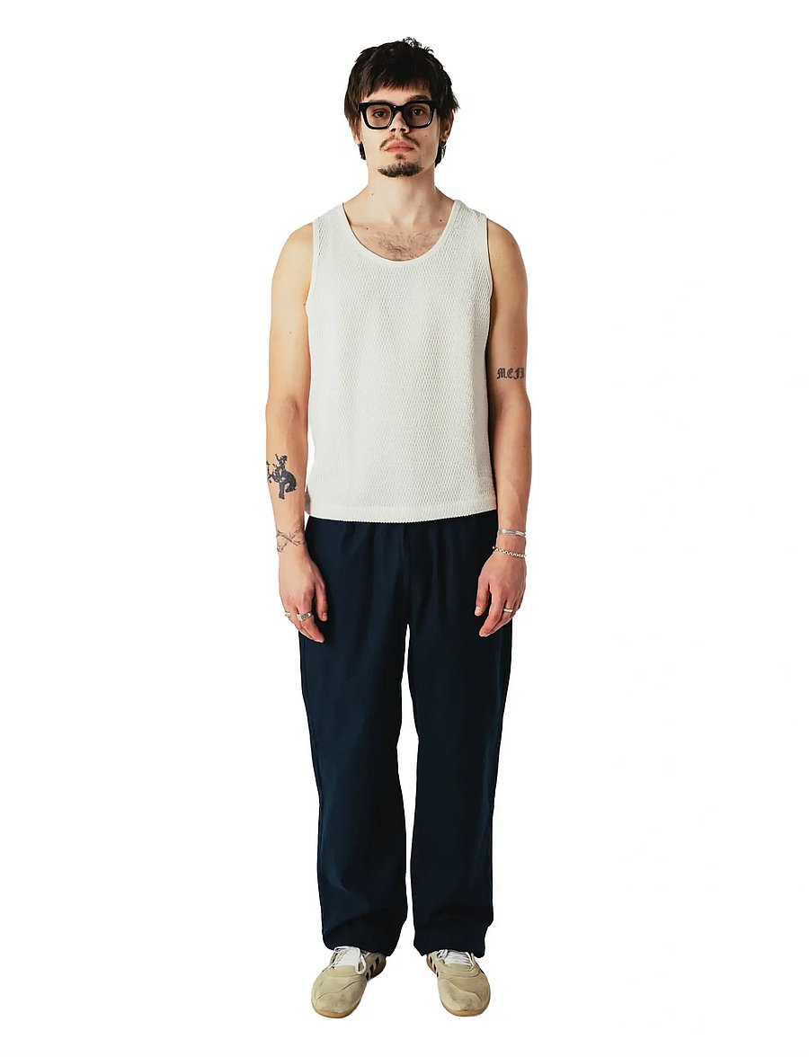 Woodbird - WBEik Linen Pant - leinenhosen - navy - 0