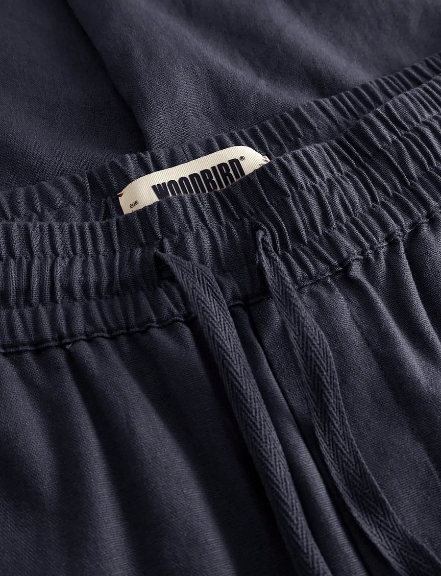 Woodbird - WBEik Linen Pant - leinenhosen - navy - 5