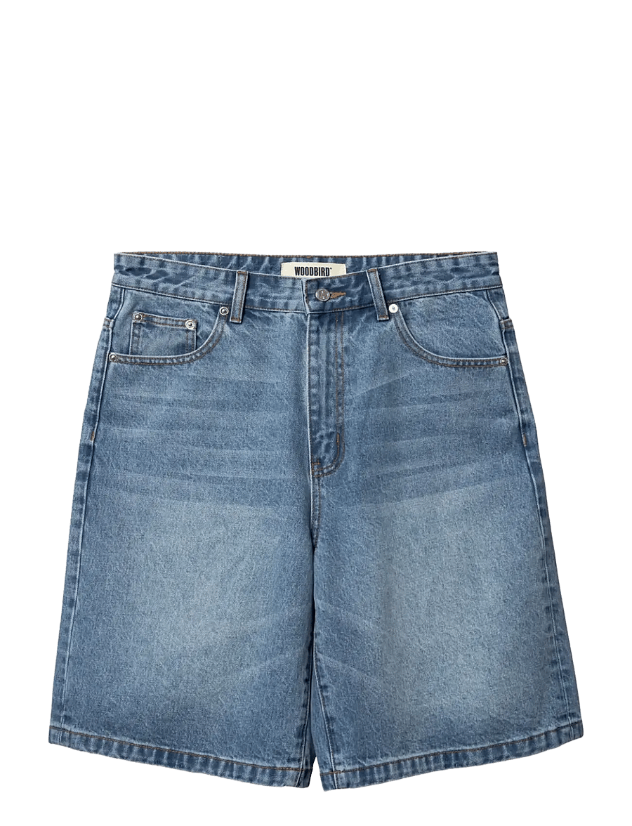 Woodbird - WBRami Orig Shorts - jeansshorts - blue washed - 1