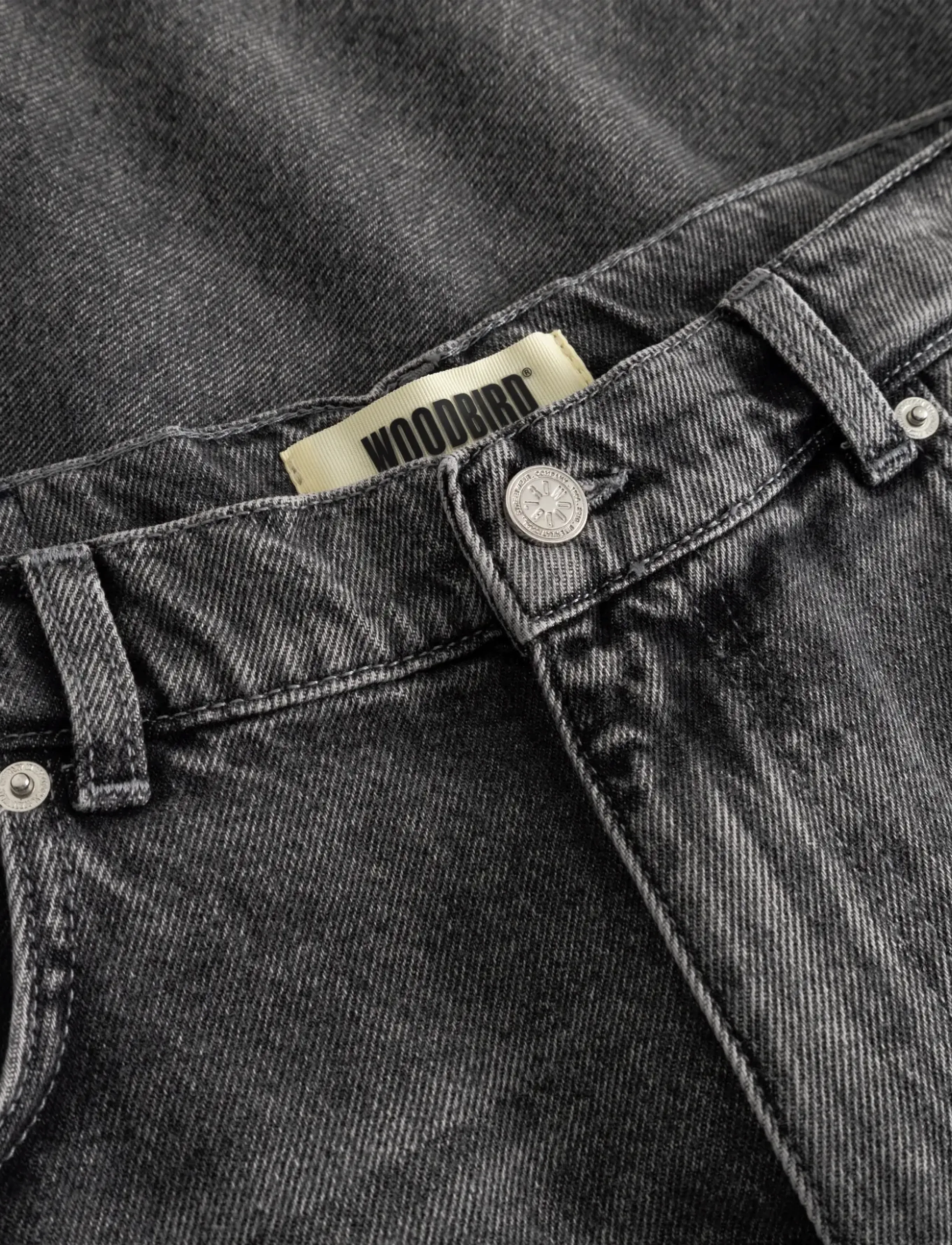 Woodbird - WBRami Grey Shorts - jorts - washed grey - 5