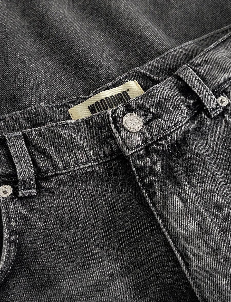 Woodbird - WBRami Grey Shorts - jorts - washed grey - 5