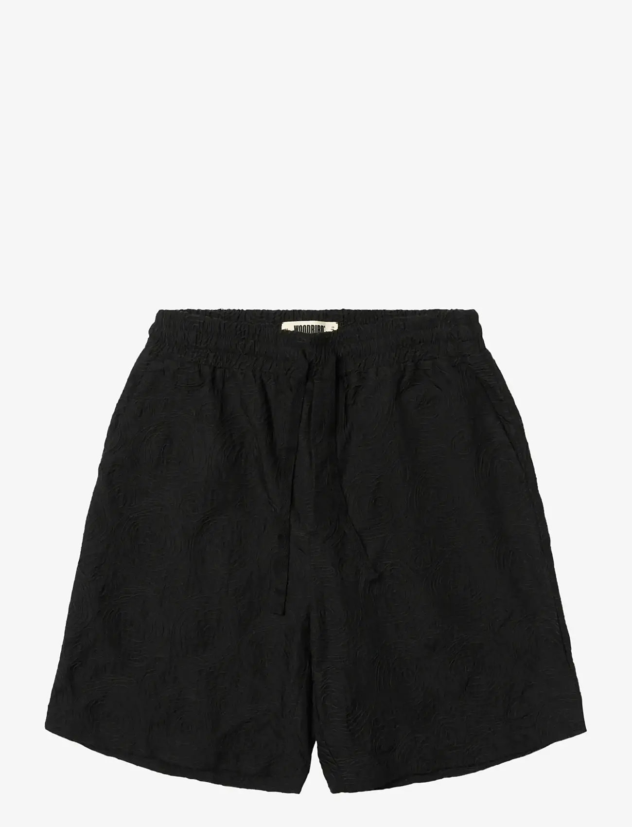 Woodbird - WBBommy Embroidery Shorts - casual shorts - black - 0