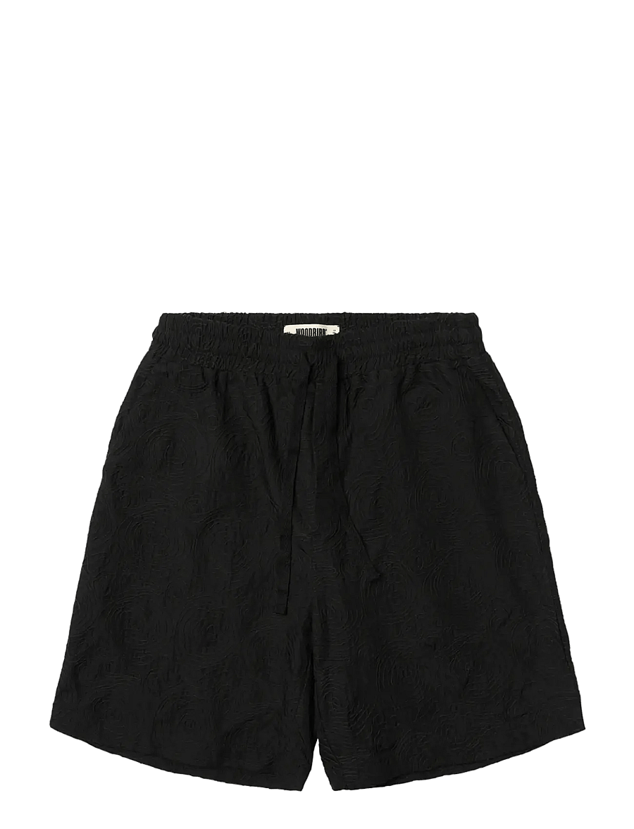 Woodbird - WBBommy Embroidery Shorts - casual shorts - black - 0