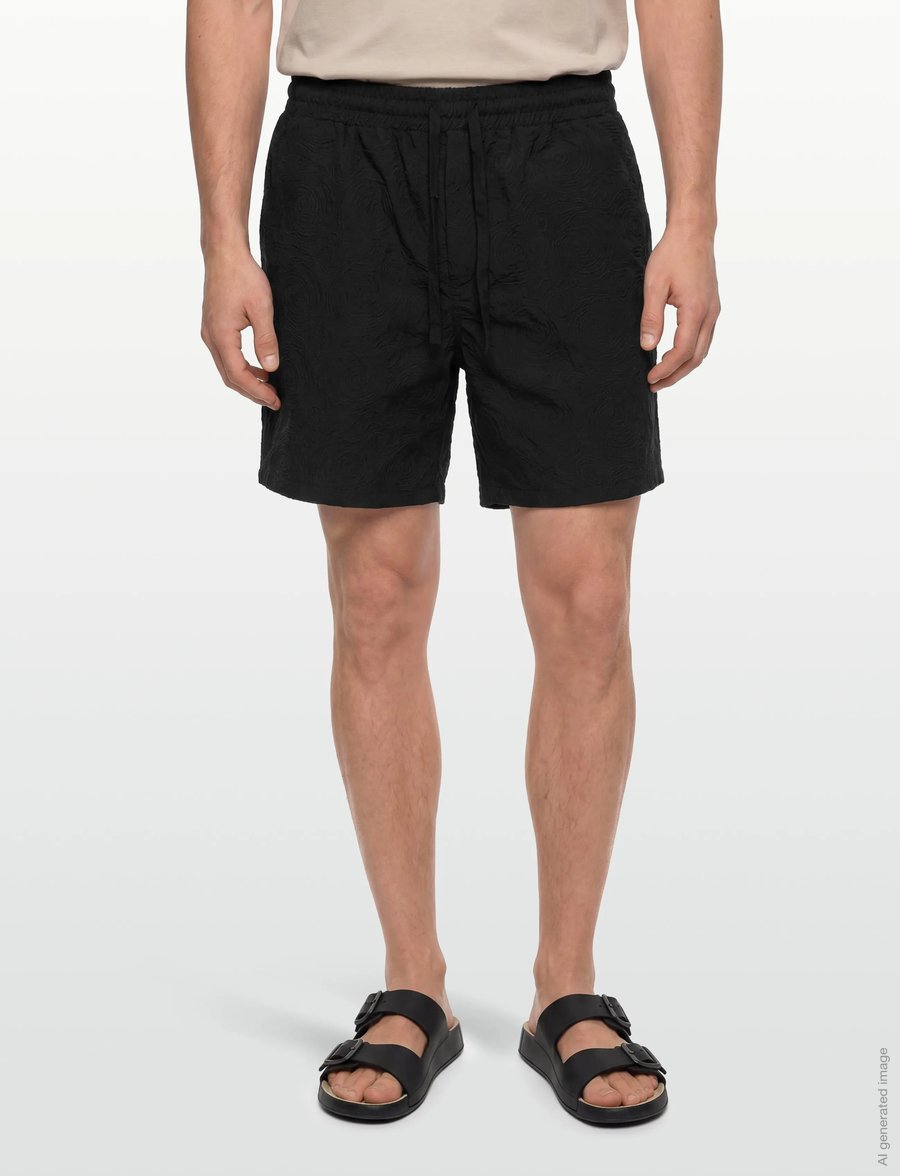 Woodbird - WBBommy Embroidery Shorts - casual shorts - black - 3