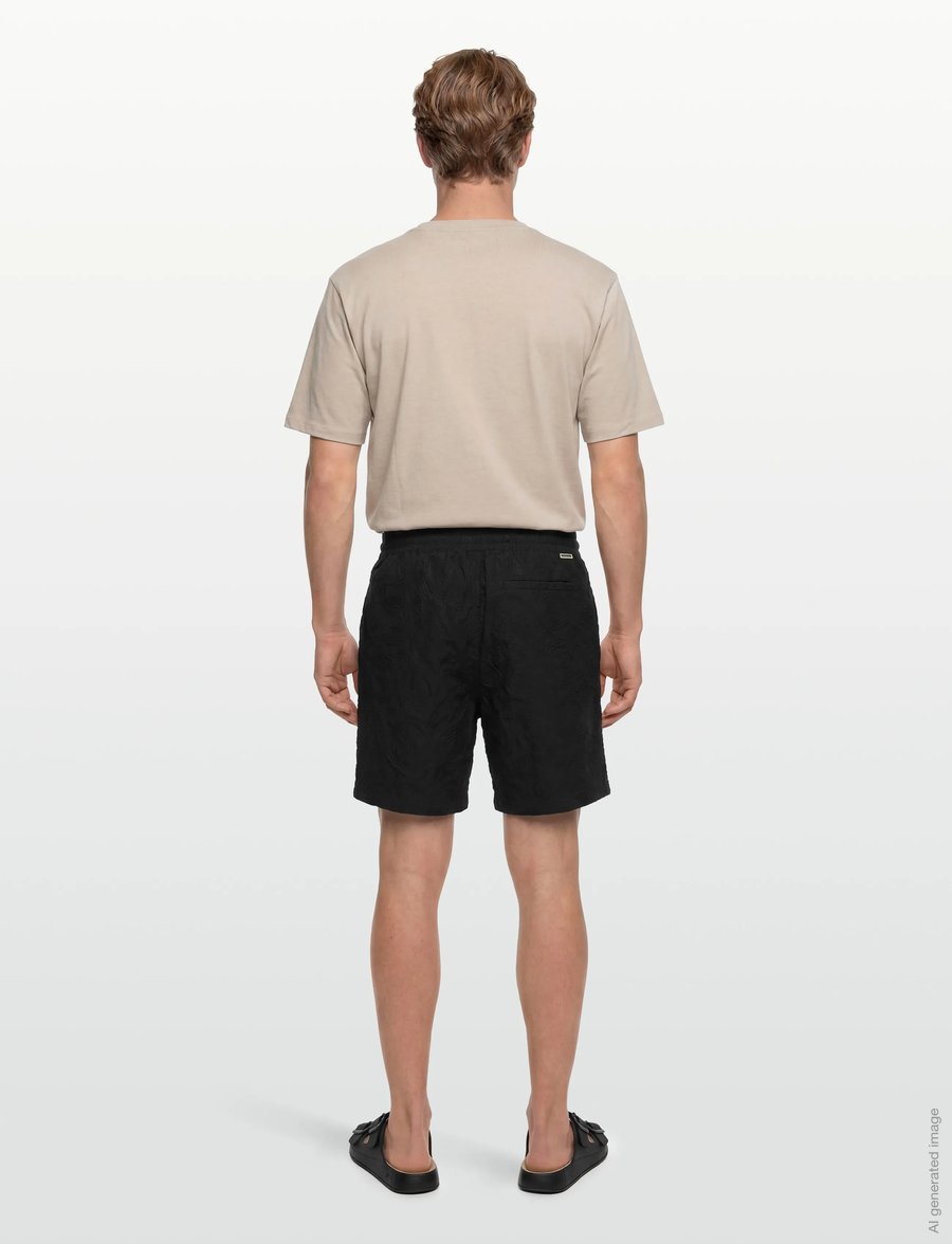 Woodbird - WBBommy Embroidery Shorts - casual shorts - black - 4
