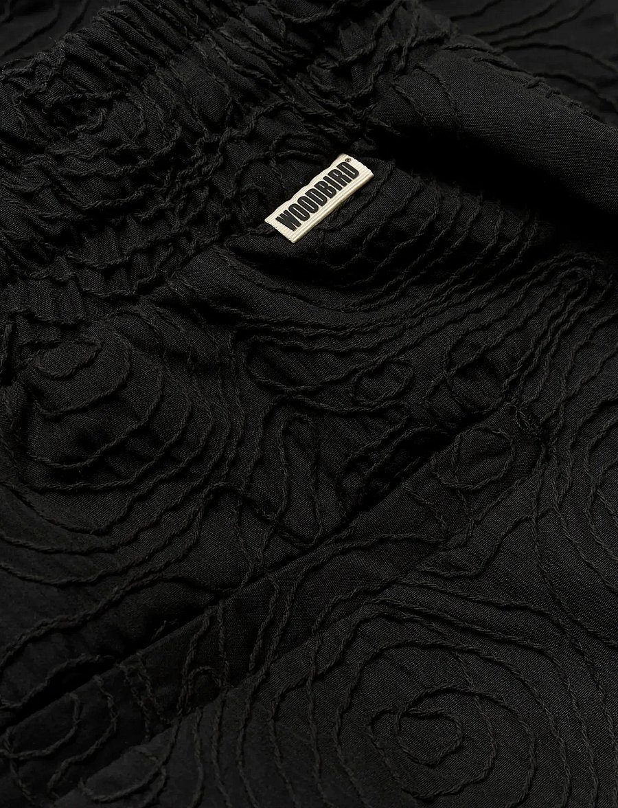 Woodbird - WBBommy Embroidery Shorts - casual shorts - black - 3