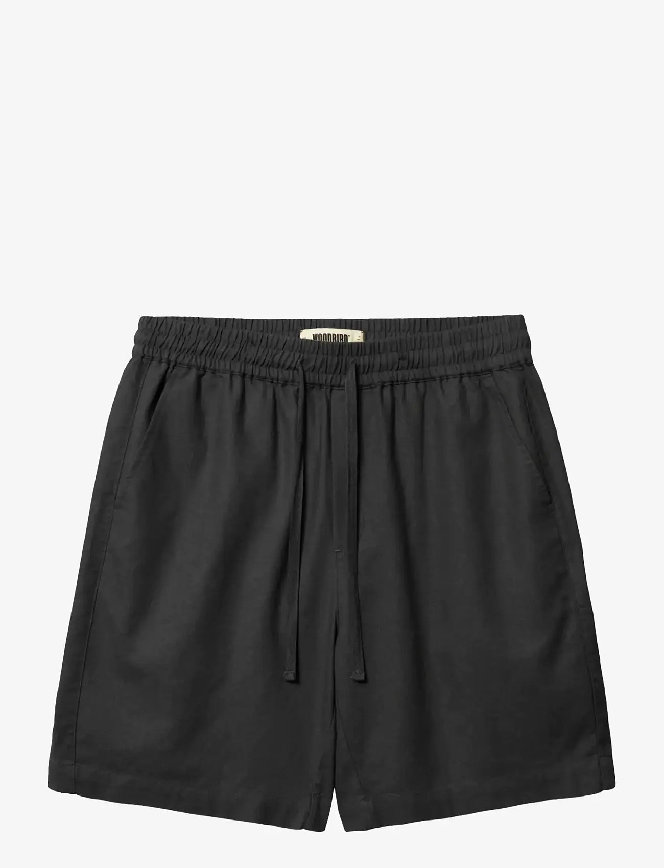 Woodbird - WBBommy Linen Shorts - casual shorts - black - 0