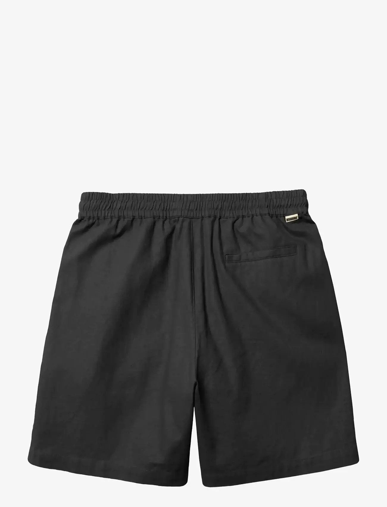 Woodbird - WBBommy Linen Shorts - casual shorts - black - 1