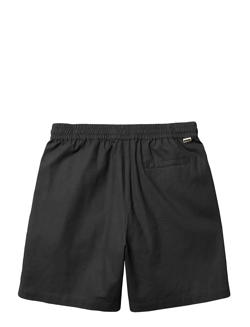 Woodbird - WBBommy Linen Shorts - casual shorts - black - 1