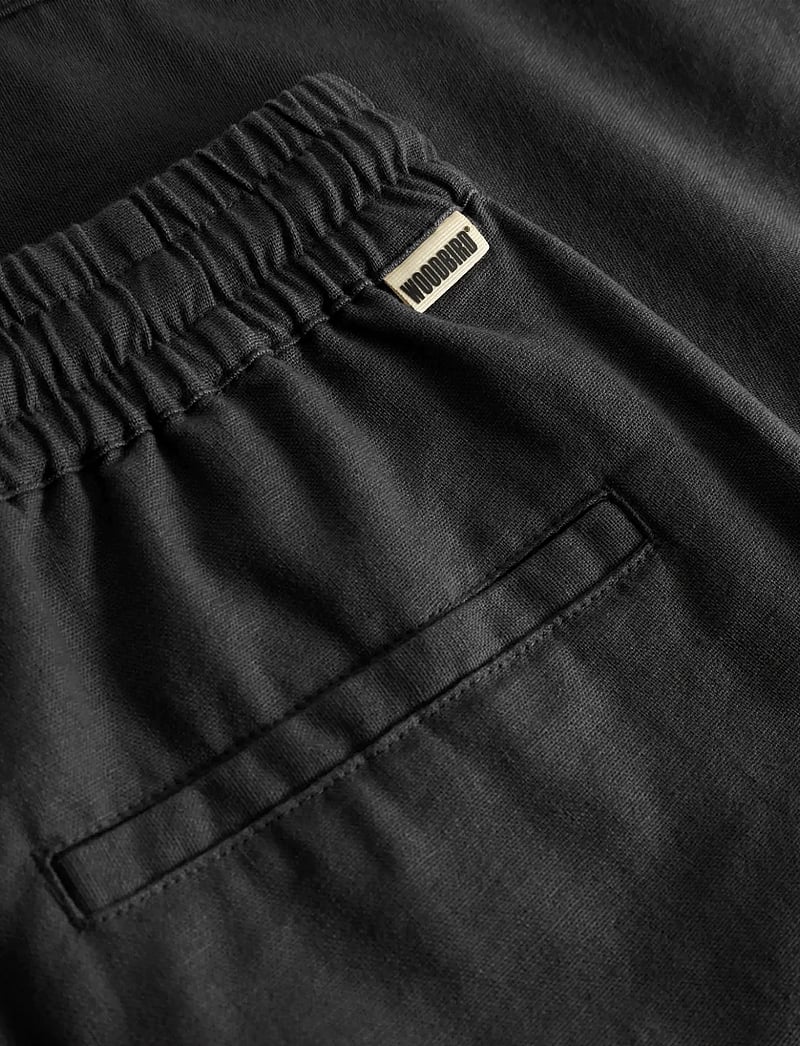 Woodbird - WBBommy Linen Shorts - casual shorts - black - 3