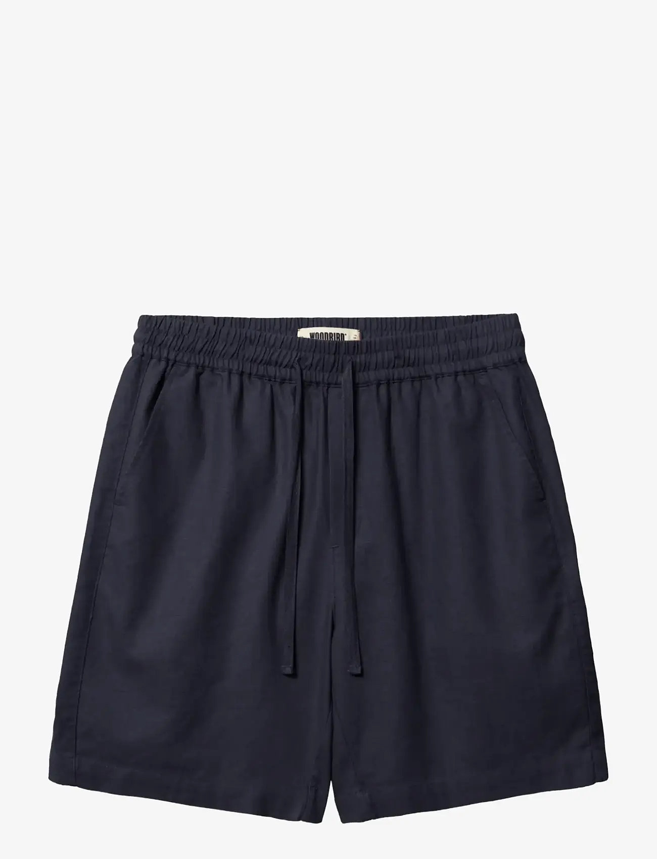 Woodbird - WBBommy Linen Shorts - casual shorts - navy - 0