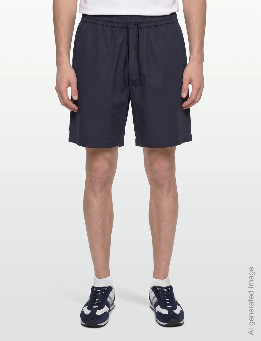 Woodbird - WBBommy Linen Shorts - casual shorts - navy - 3