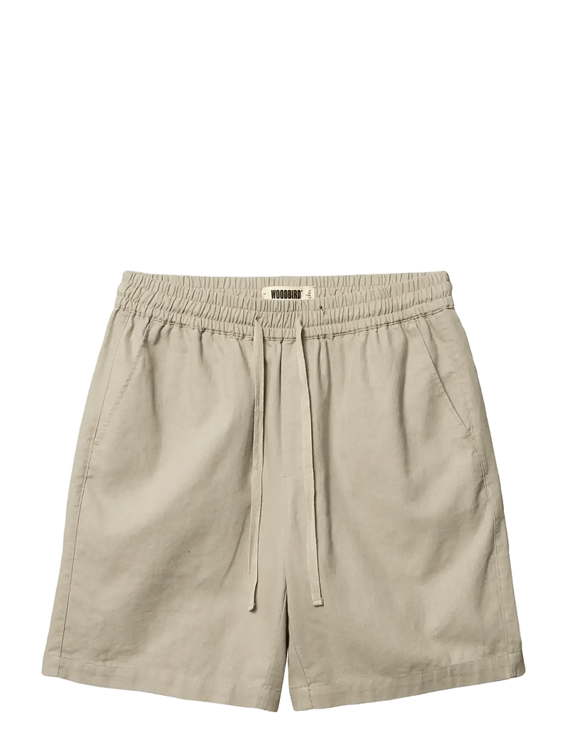 Woodbird - WBBommy Linen Shorts - casual shorts - stone - 1