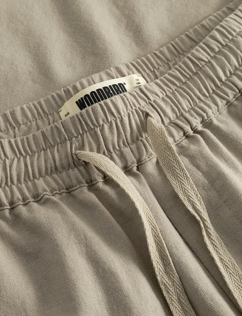 Woodbird - WBBommy Linen Shorts - casual shorts - stone - 5