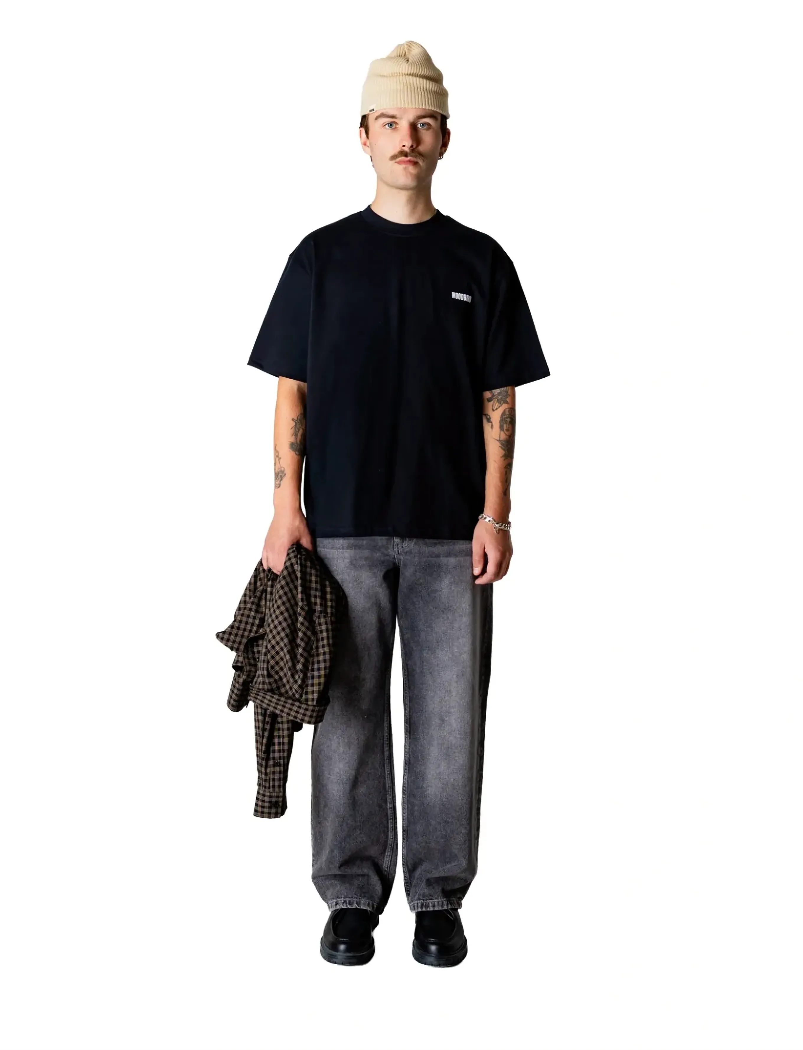 Woodbird WBBaine Sea Tee - T-shirts - BLACK / black