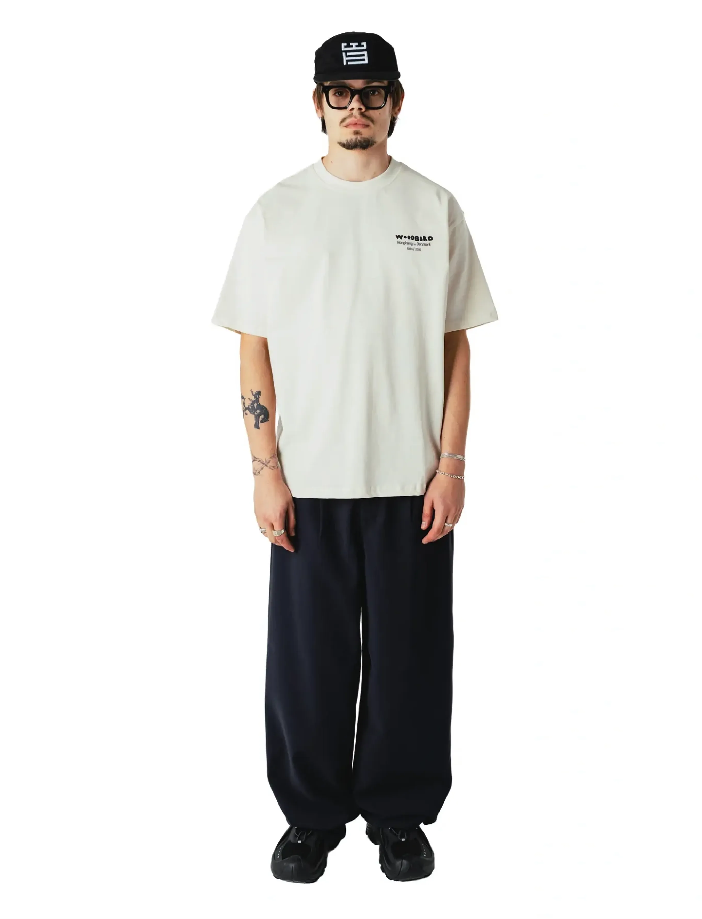 Woodbird WBBaine Wok Tee - Riided - OFF WHITE / cream