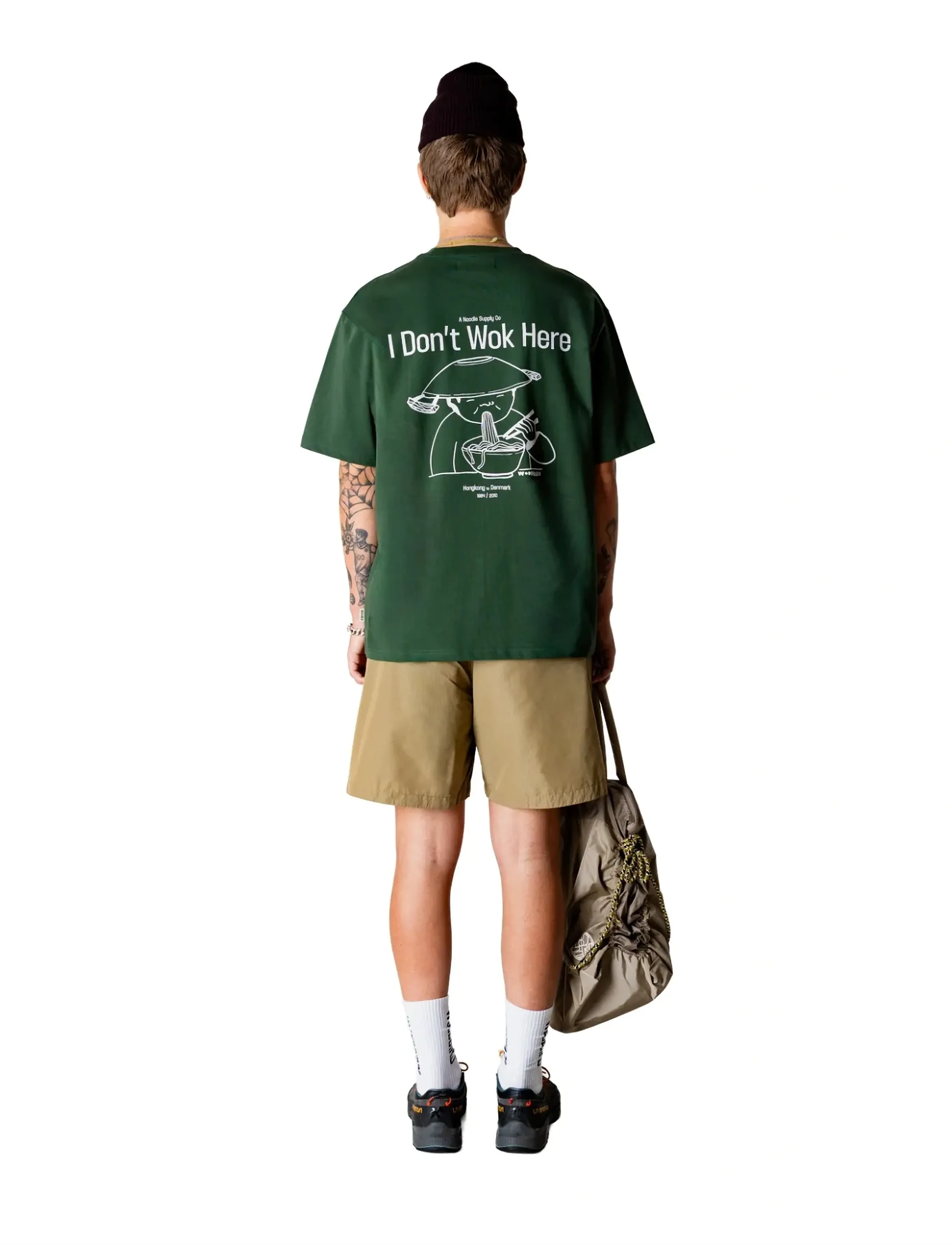 Woodbird - WBBaine Wok Tee - short-sleeved t-shirts - pine green - 4