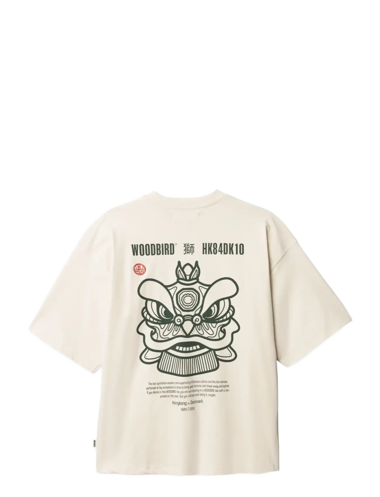 Woodbird - WBBeam Lion Tee - short-sleeved t-shirts - off white - 2