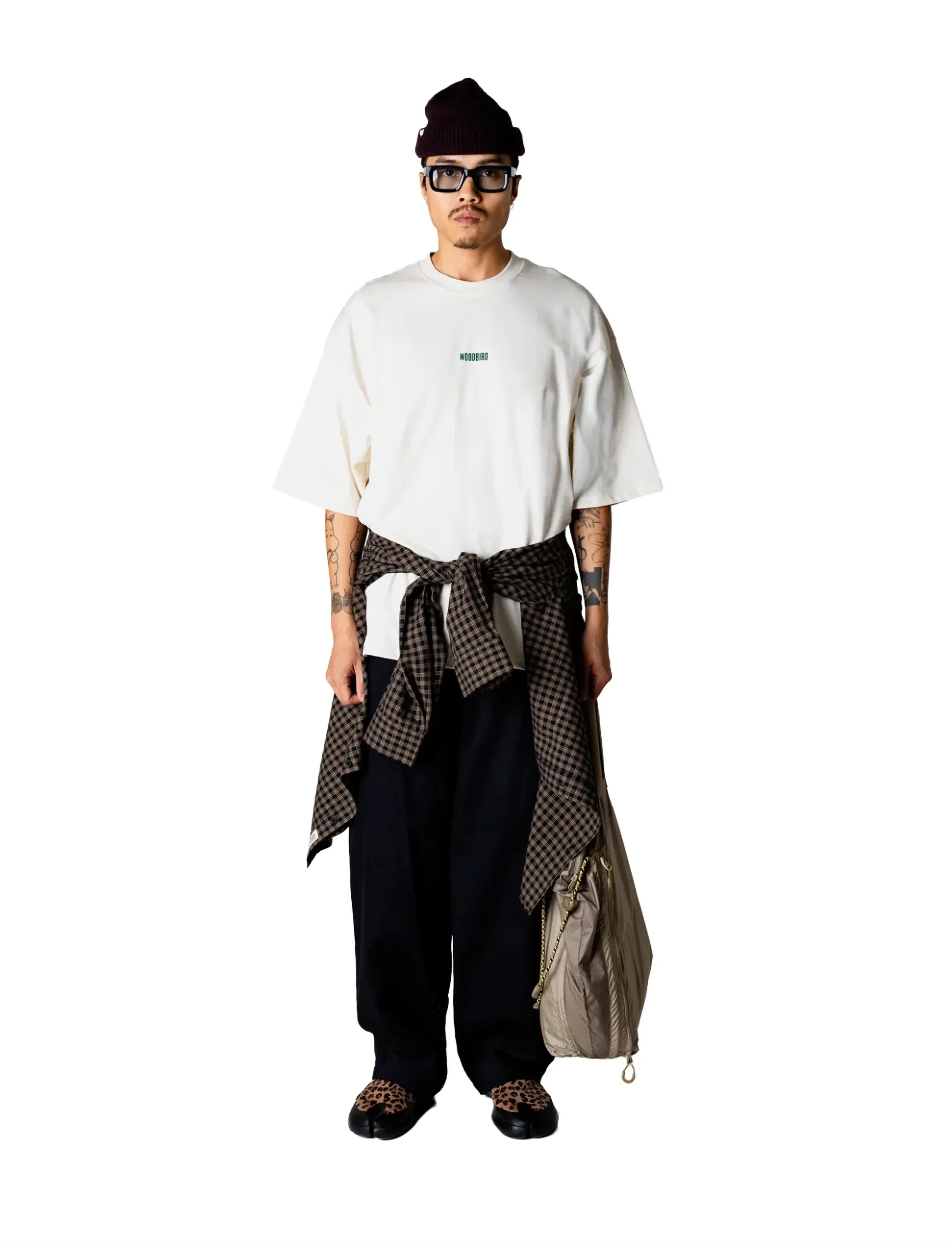 Woodbird WBBeam Lion Tee - Riided - OFF WHITE / cream