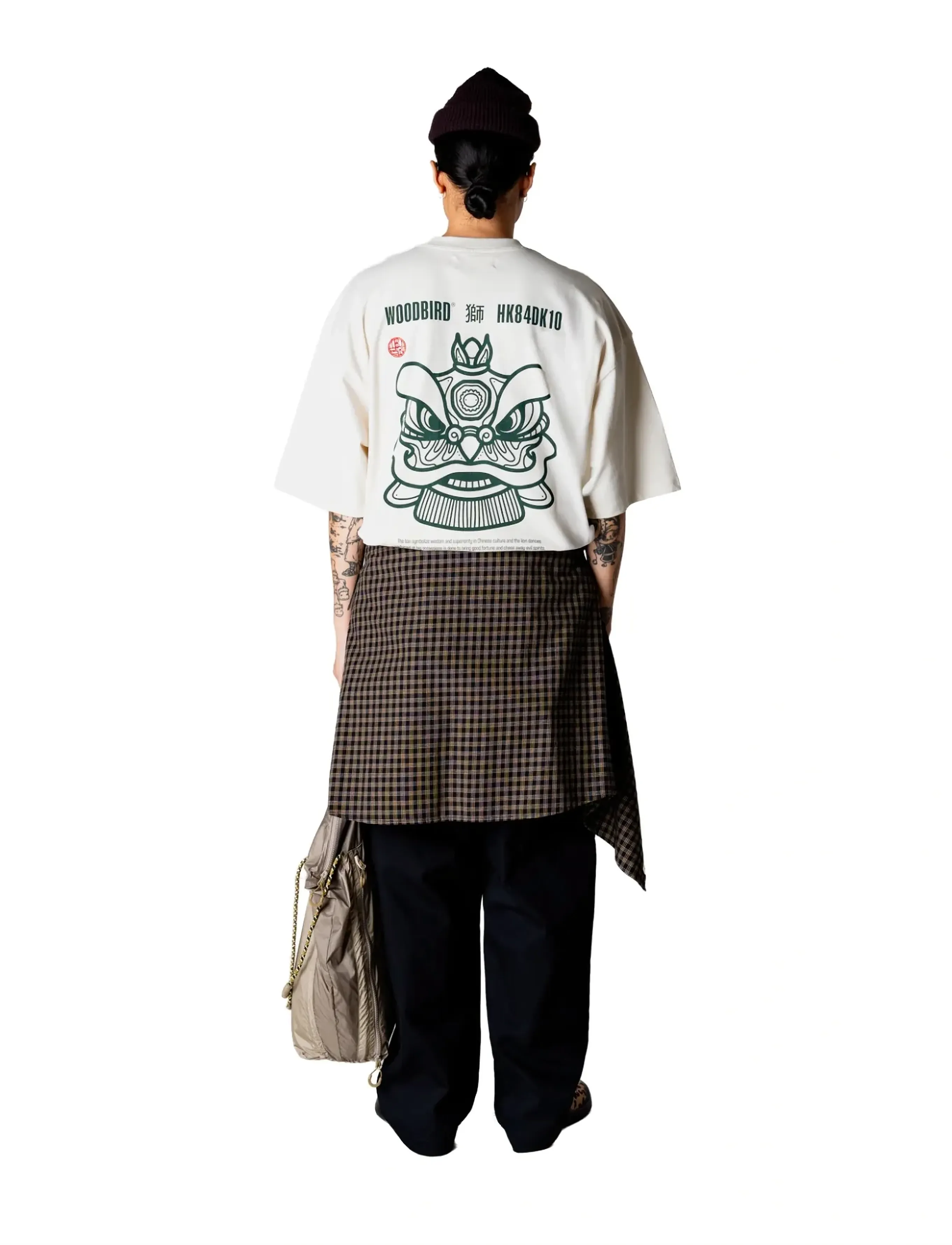 Woodbird - WBBeam Lion Tee - short-sleeved t-shirts - off white - 4