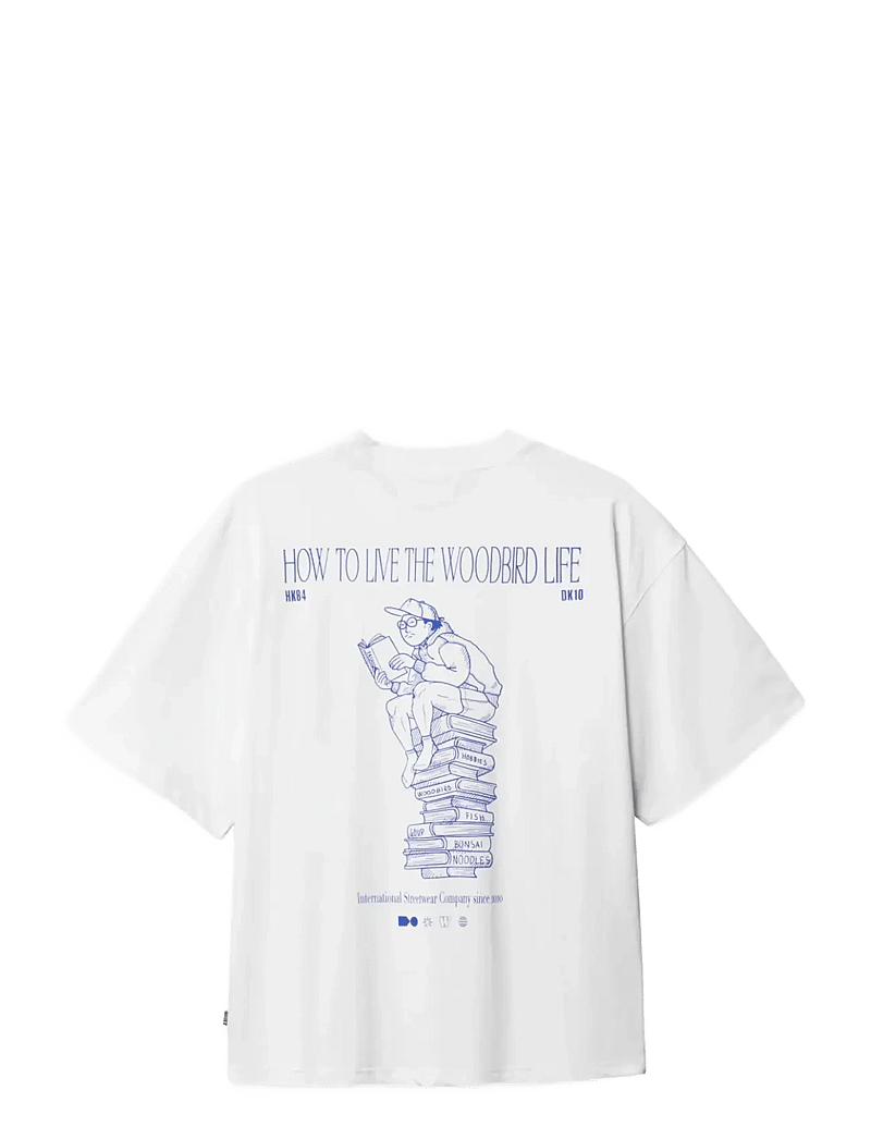 Woodbird - WBBeam Book Tee - lühikeste varrukatega t-särgid - white - 2