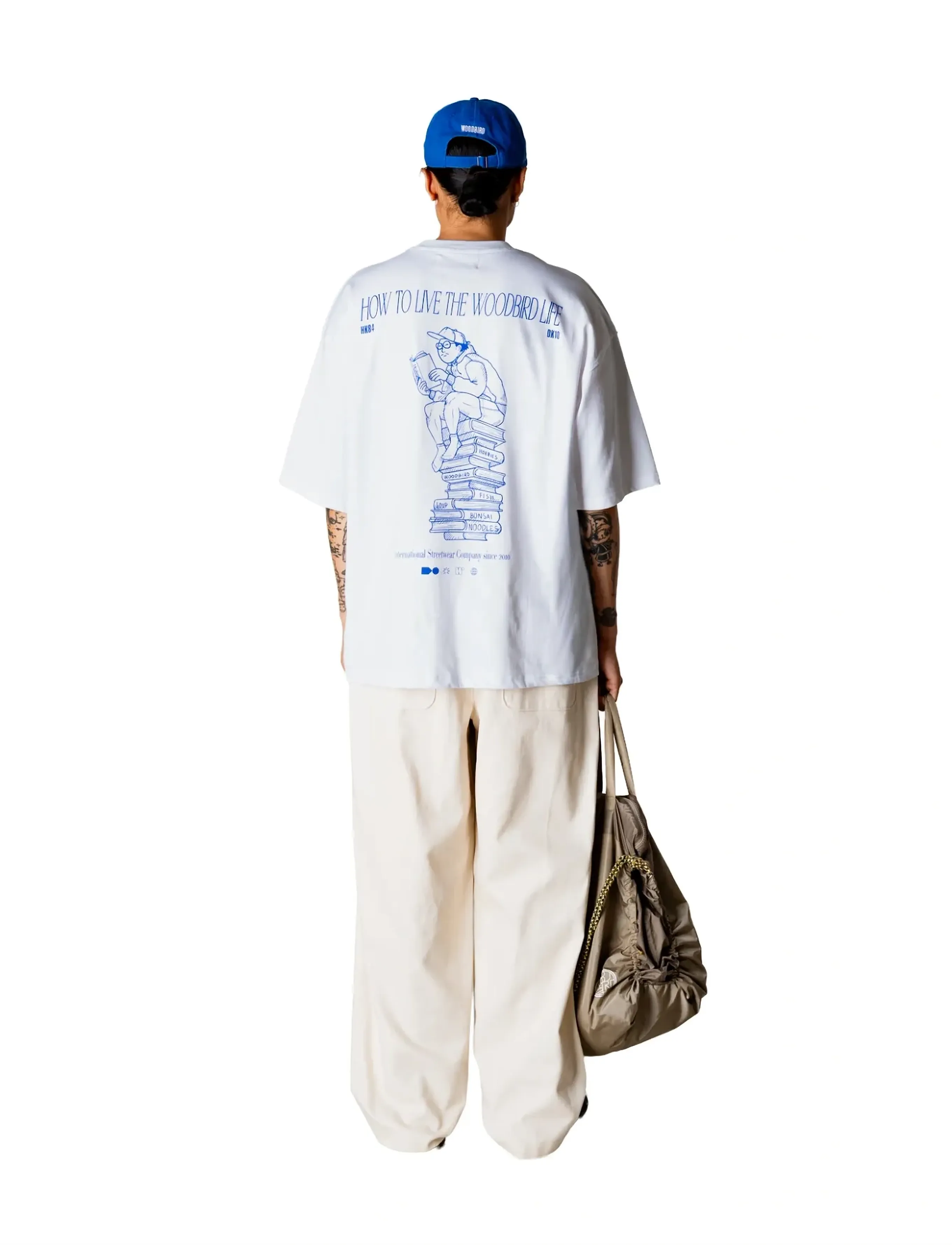 Woodbird - WBBeam Book Tee - short-sleeved t-shirts - white - 4