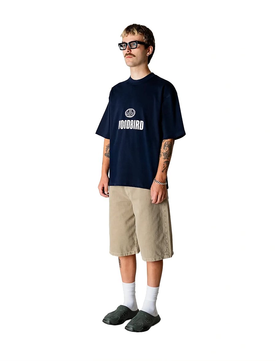 Woodbird - WBBeam Nine Tee - kurzärmelige t-shirts - dark navy - 3