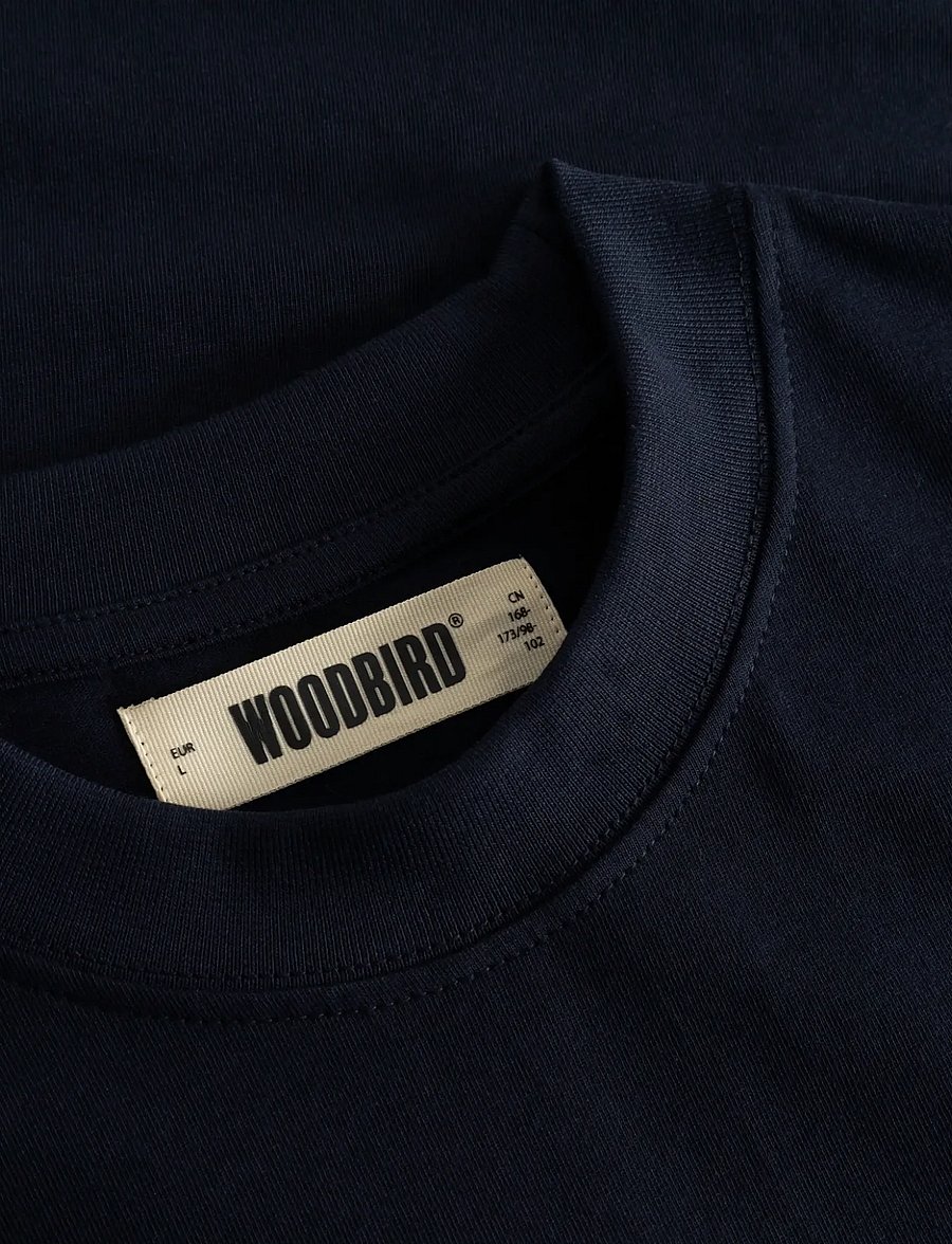 Woodbird - WBBeam Nine Tee - kurzärmelige t-shirts - dark navy - 5
